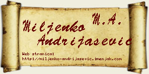 Miljenko Andrijašević vizit kartica